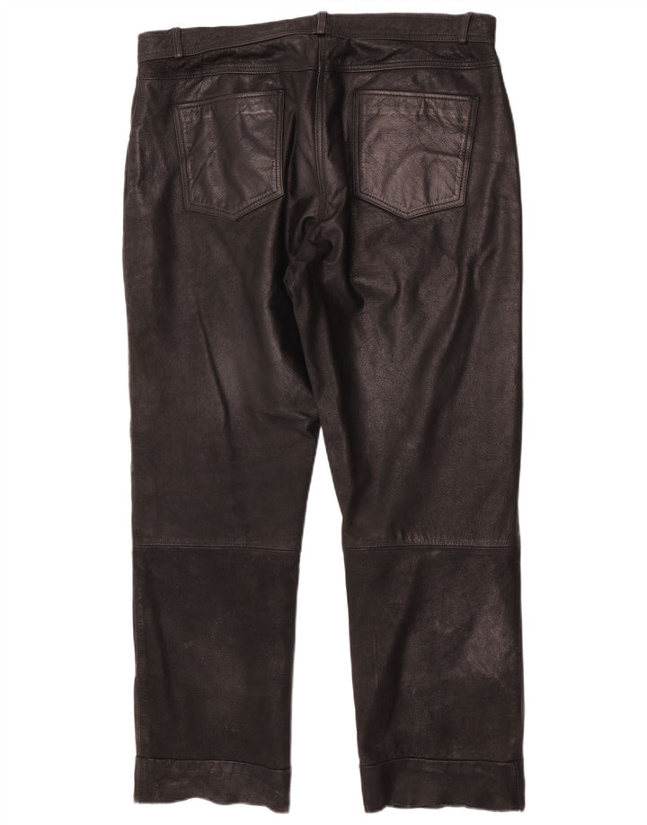 Pantaloni in pelle da uomo JCC W38 L30 in pelle nera