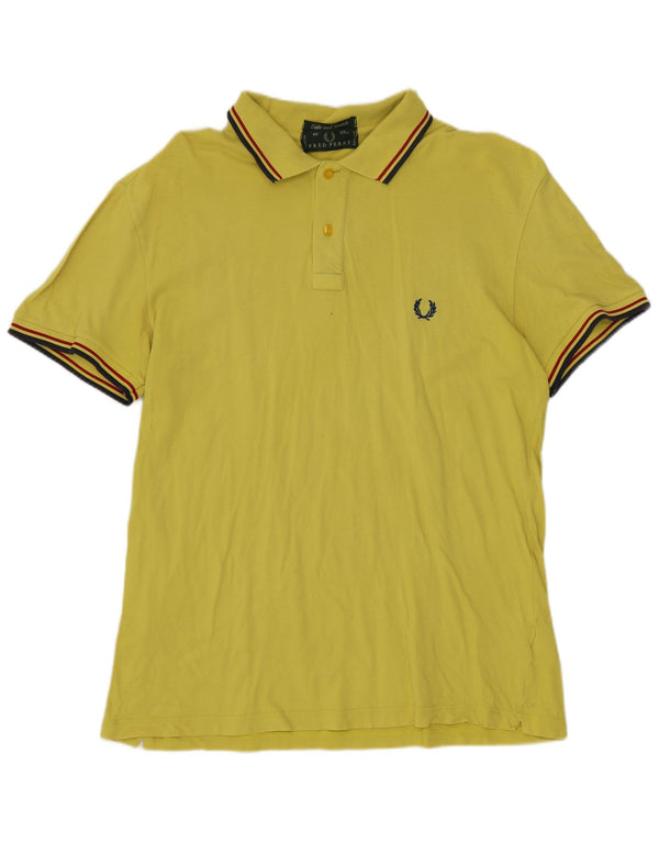 Polo da uomo FRED PERRY grande in cotone giallo