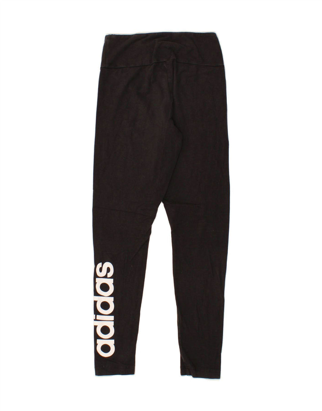 ADIDAS Womens Graphic Leggings UK 8 Small Black Cotton Vintage Adidas and Second-Hand Adidas from Messina Hembry 