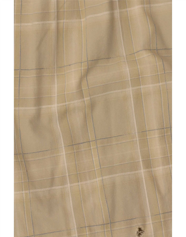 Camicia a maniche corte da uomo Camel Active XL a quadri beige