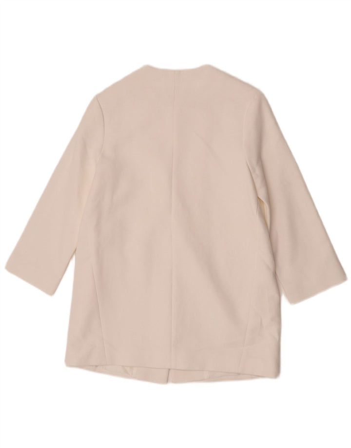 Giacca Blazer a 2 Bottoni per Ragazze Zara 9-10 Anni in Cotone Bianco