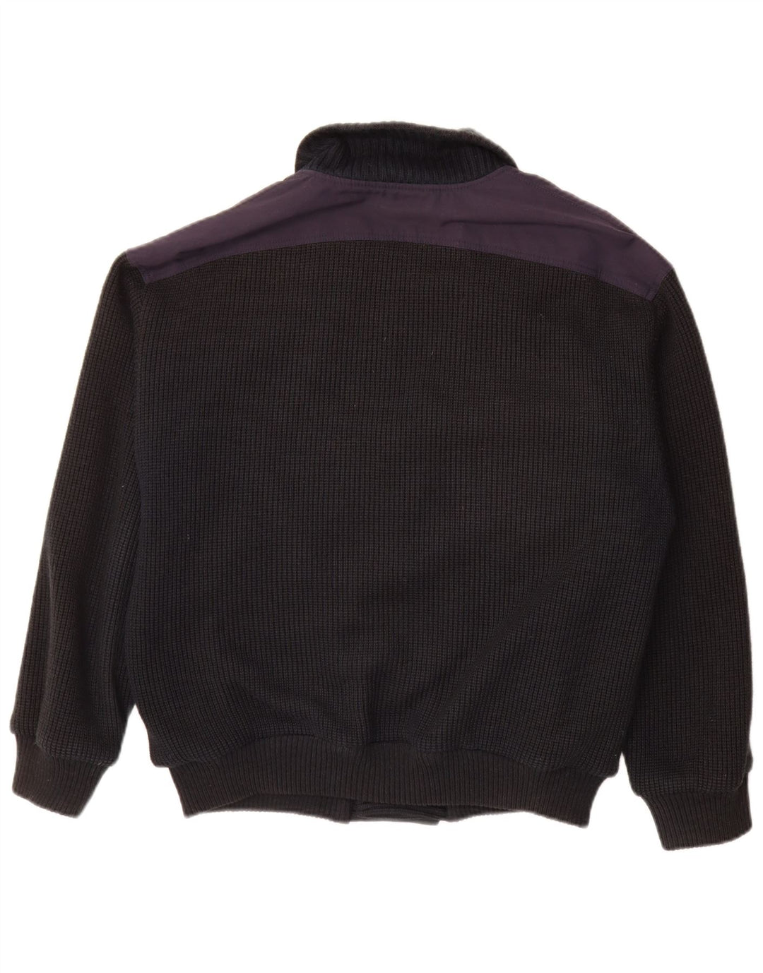Maglione cardigan doppiopetto vintage da uomo IT 48 blu navy medio