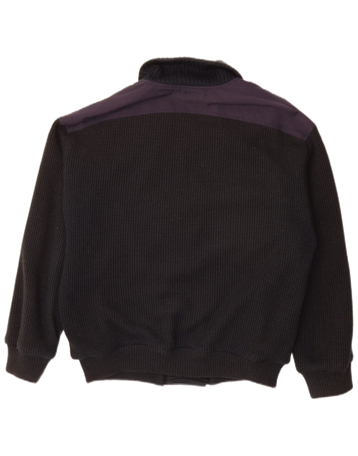 Maglione cardigan doppiopetto vintage da uomo IT 48 blu navy medio