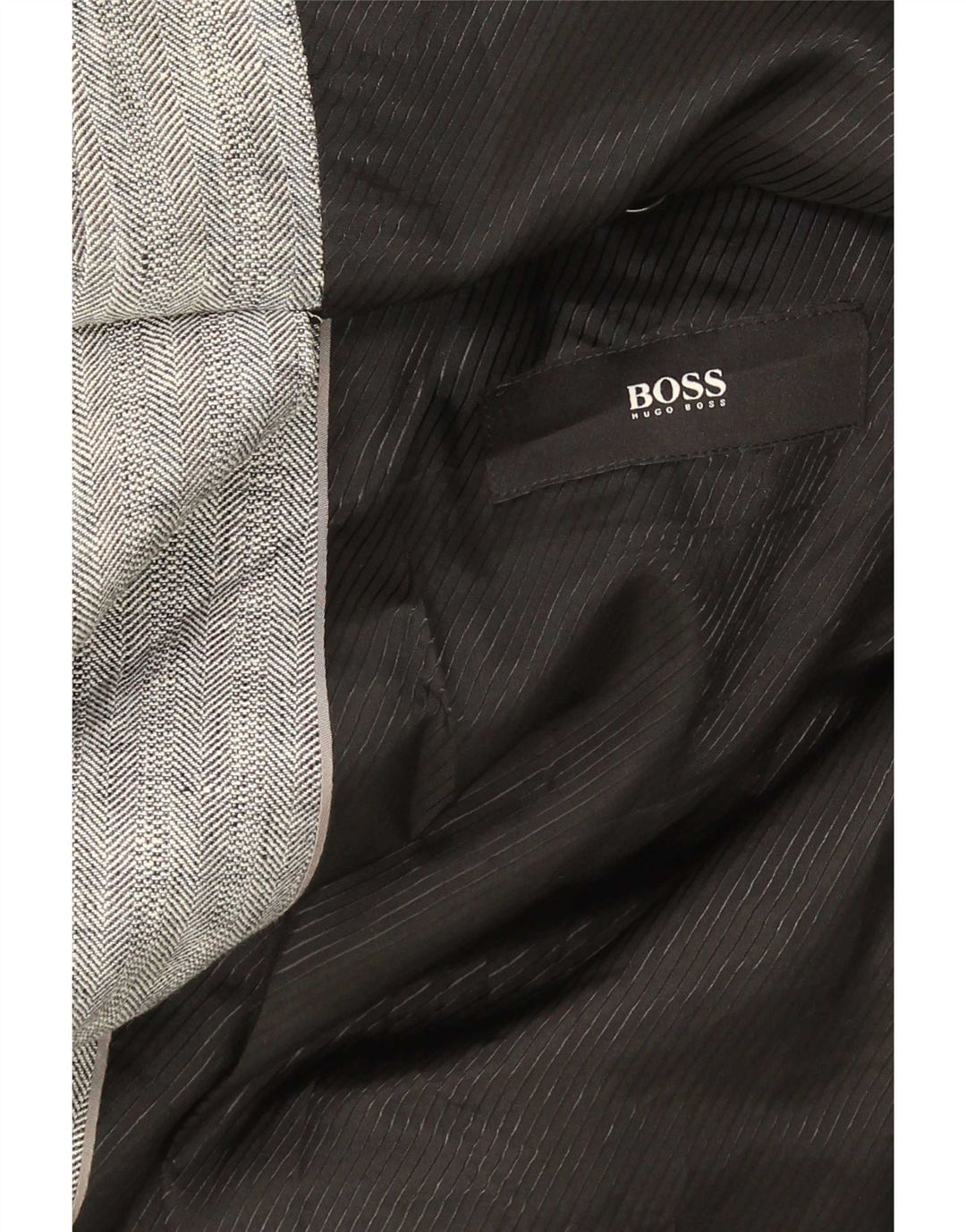 Giacca blazer da uomo a 2 bottoni Hugo Boss EU 62 6XL Lino grigio