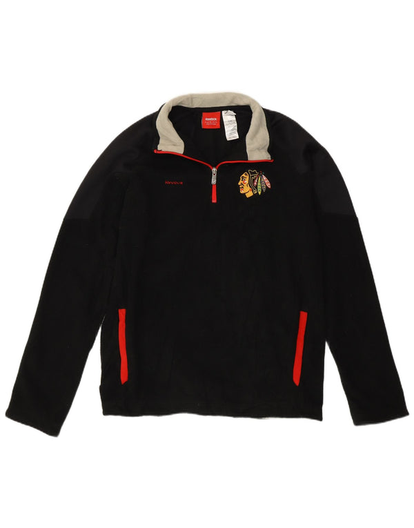 Maglione Reebok in pile grafico da bambino 12-13 anni, grande, nero