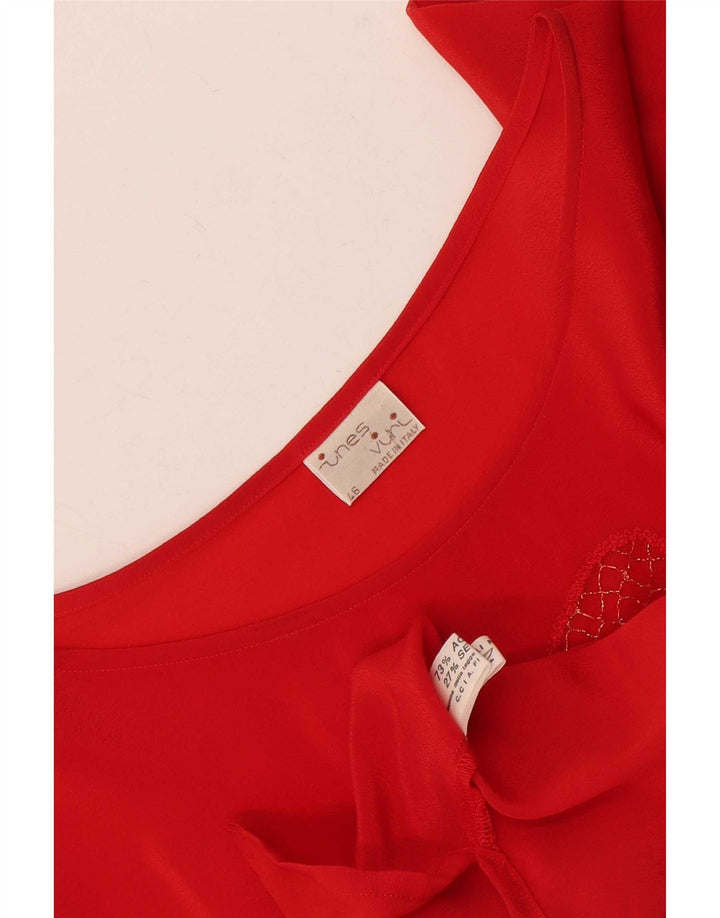 Camicetta da donna Ines Top IT 46 Acetato floreale rosso grande