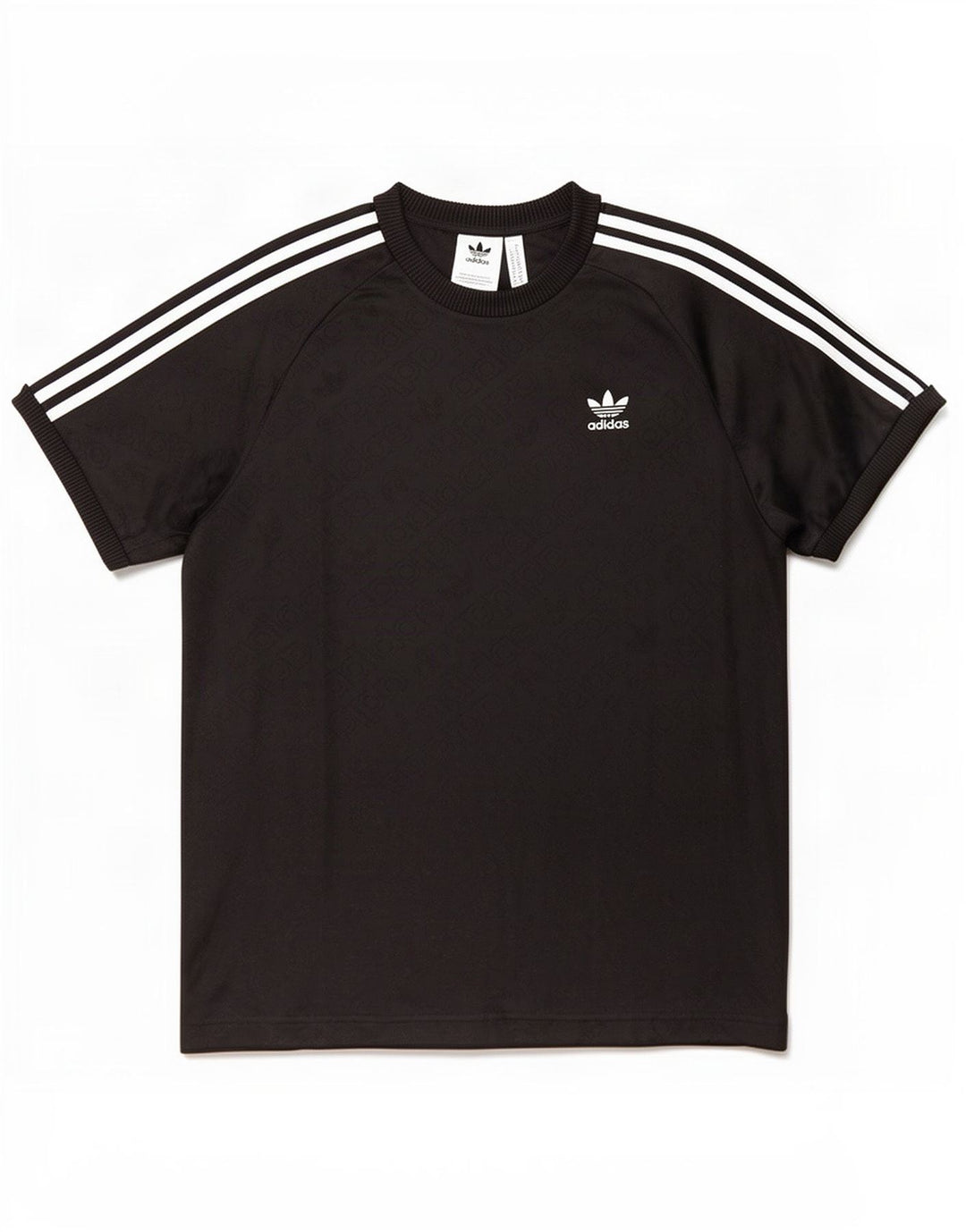 T-shirt da uomo Adidas Top media nera in poliestere