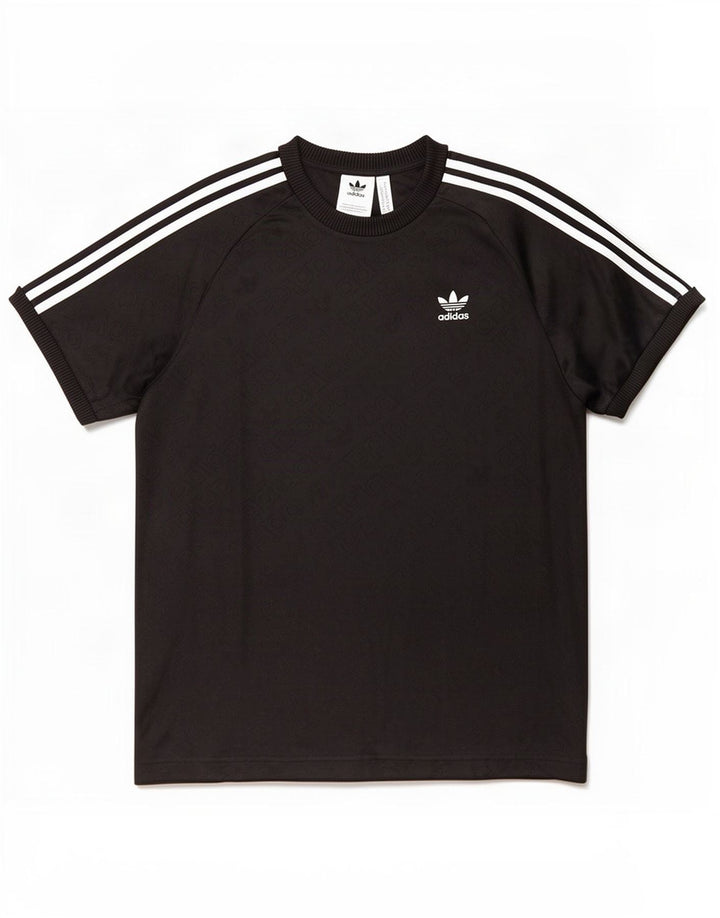T-shirt da uomo Adidas Top media nera in poliestere