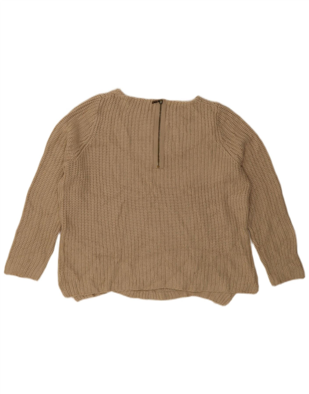 Maglione maglione oversize con scollo a barca da donna Marks & Spencer UK 14 Large Beige