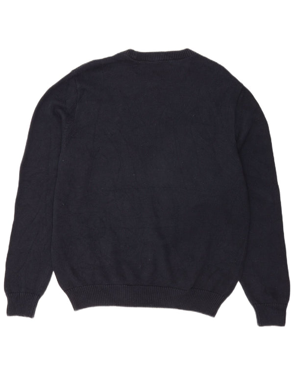 Chaps Uomo Maglione con scollo a barca Maglione XL Cotone blu navy