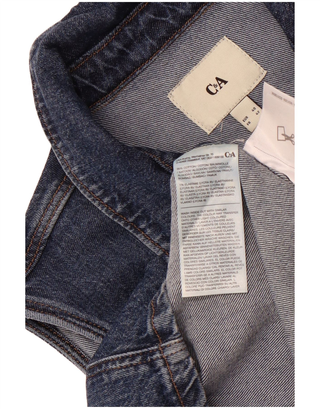 Abito in denim senza maniche da donna C&A EU 40 Cotone blu medio