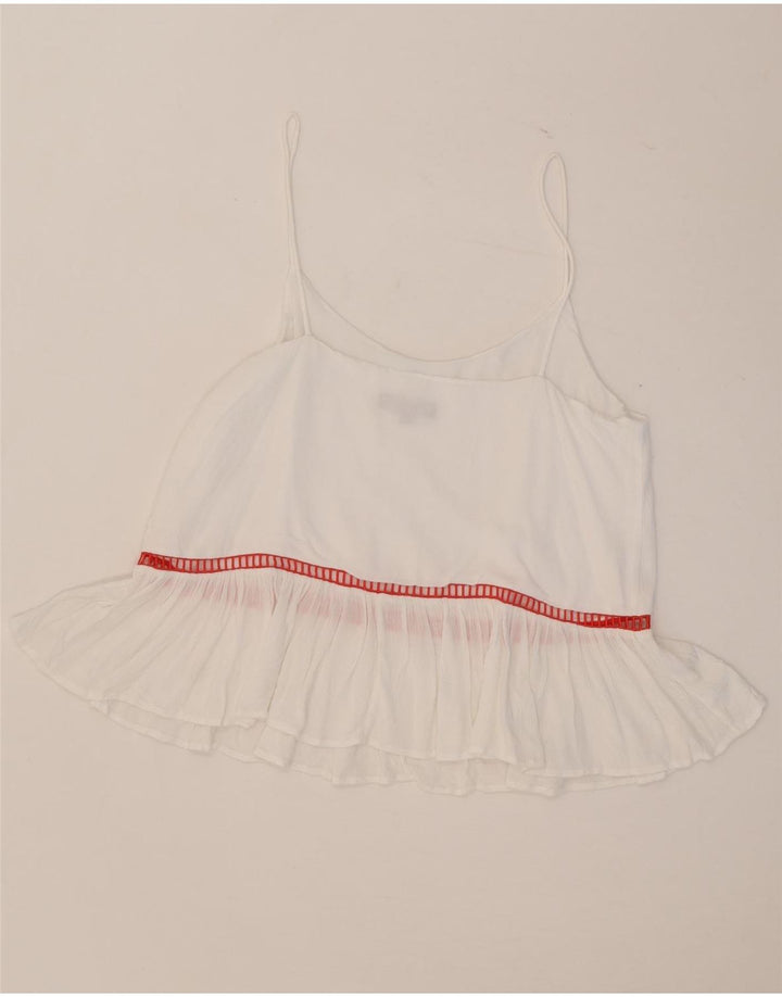 Canotta da donna Tommy Hilfiger US 8 a righe bianche medie