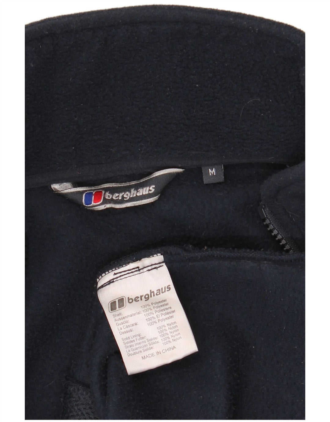 Giacca in pile foderata da uomo Berghaus UK 38 poliestere medio blu navy