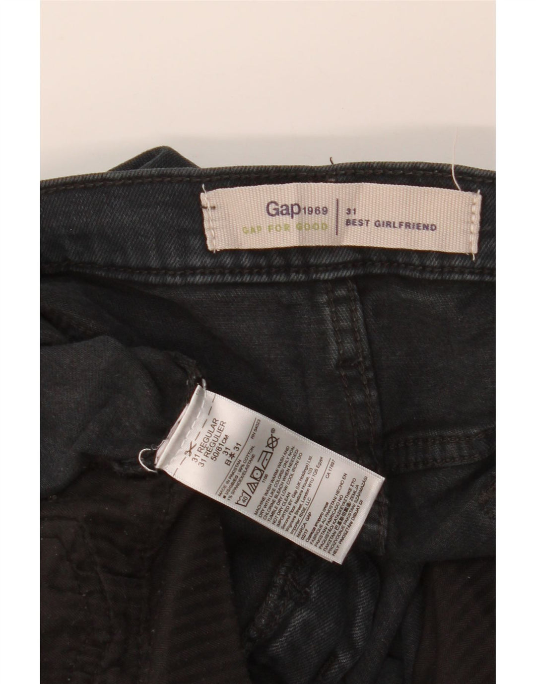 Jeans slim da donna GAP Girlfriend W31 L27 cotone nero