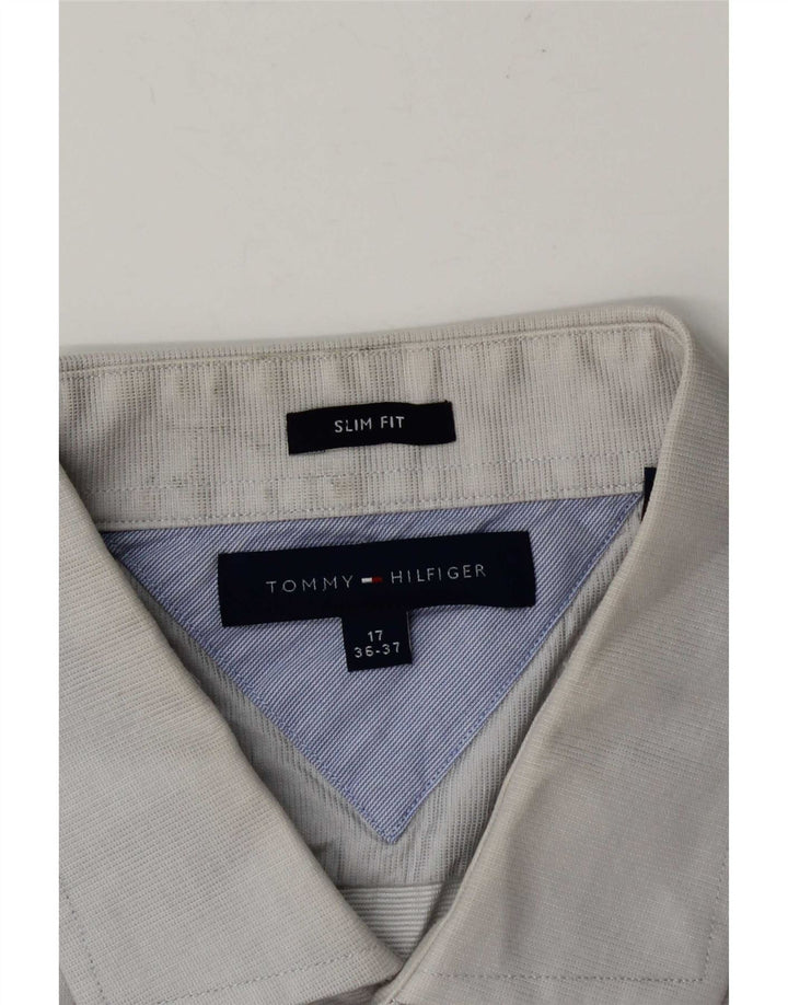 Camicia slim fit da uomo Tommy Hilfiger taglia 17 XL grigia