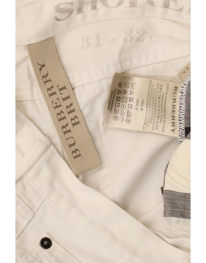 Jeans slim da uomo Burberry W31 L28 cotone bianco