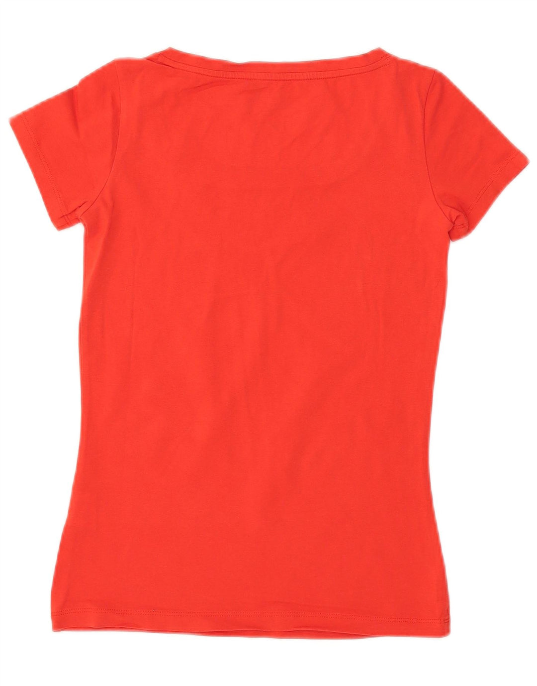 CALVIN KLEIN JEANS T-shirt grafica da donna Top UK 8 Small Rosso Cotone