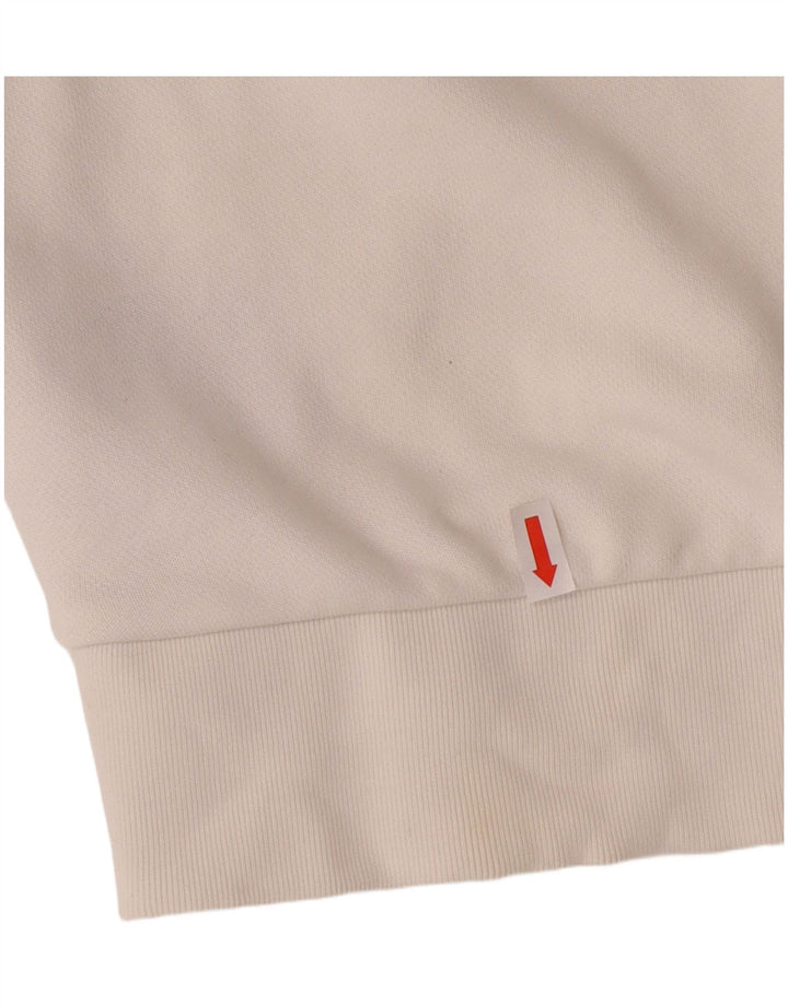 Felpa con grafica oversize da donna ADIDAS UK 12 media bianco sporco