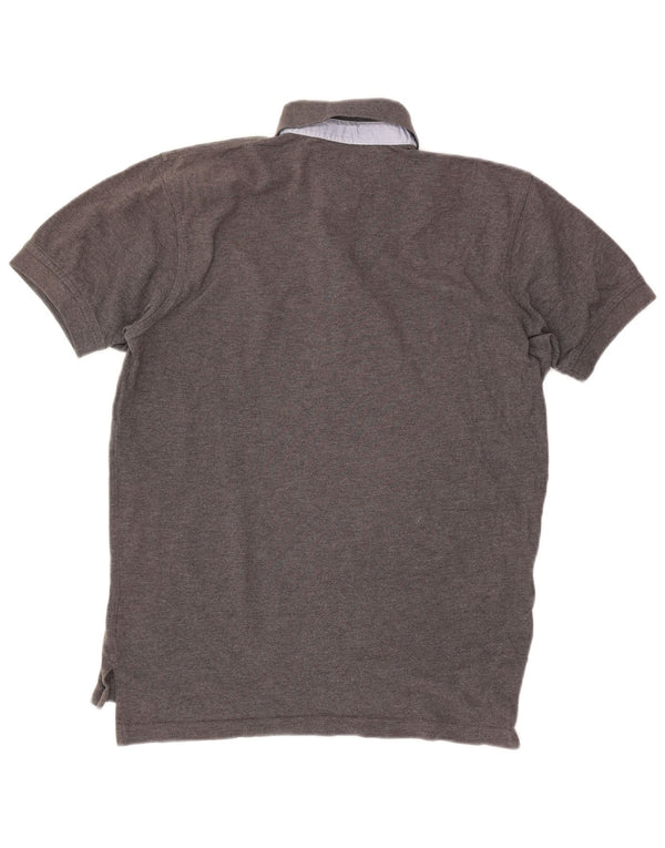 Polo da uomo Tommy Hilfiger piccola in cotone grigio