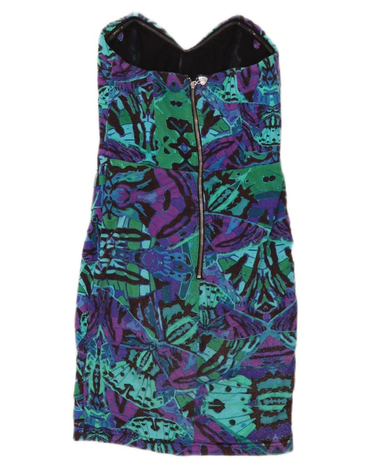 Abito senza spalline da donna Lipsy UK 8 Piccolo viscosa geometrica multicolore