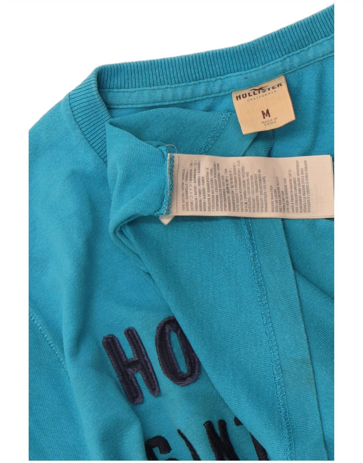 T-shirt grafica da uomo Hollister Top in cotone blu medio