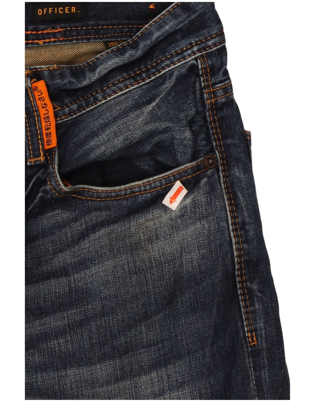 Pantaloncini di jeans da uomo SUPERDRY W28 piccolo cotone blu