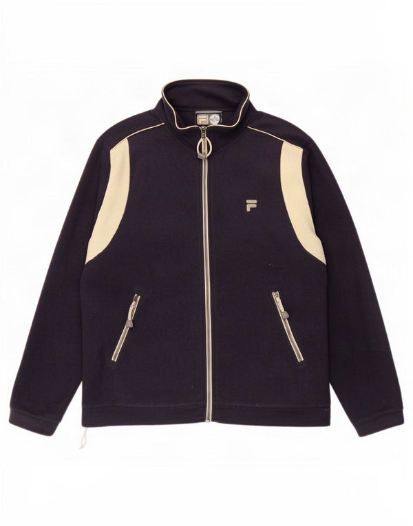 Giacca in pile da uomo Fila IT 52/54 Large Blu Navy Colourblock