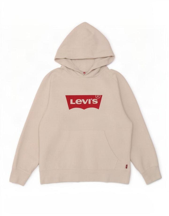 Maglione con cappuccio grafico da uomo Levi's grande in cotone bianco