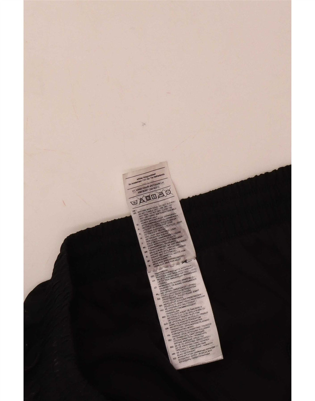 Pantaloni da tuta da uomo Adidas Large neri in poliestere sportivo