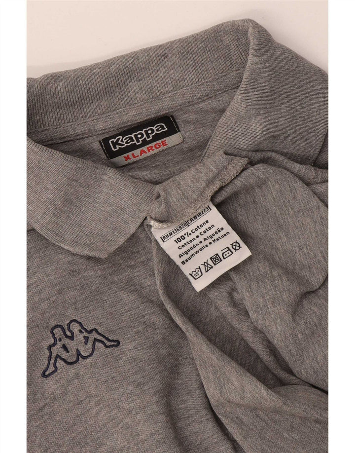 Polo Kappa Uomo XL Cotone Puntinato Grigio