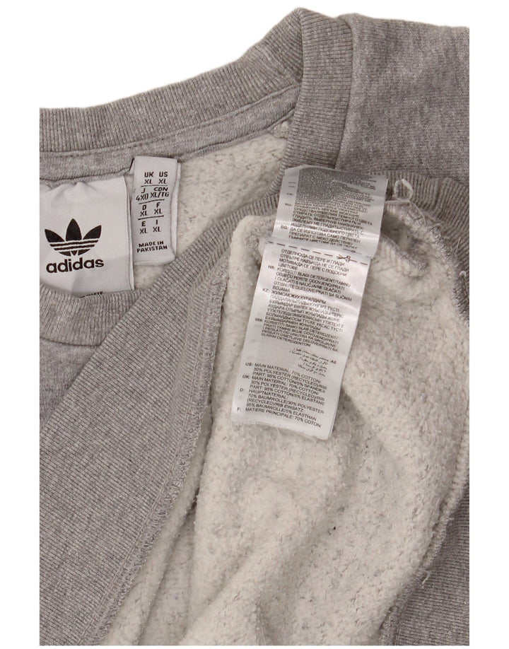Felpa da uomo Adidas Jumper XL in cotone chiazzato grigio