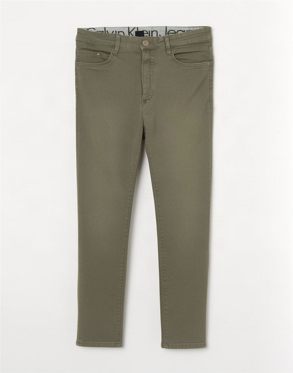 Pantaloni skinny cropped da donna Calvin Klein W28 L24 cotone verde