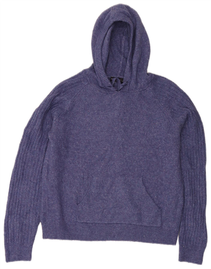 Maglione con cappuccio da donna Marks & Spencer UK 14 Blu medio chiazzato