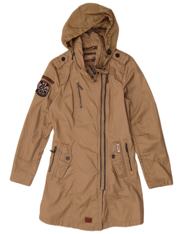 Giacca Parka con cappuccio da donna KHUJO UK 18 XL Cotone beige