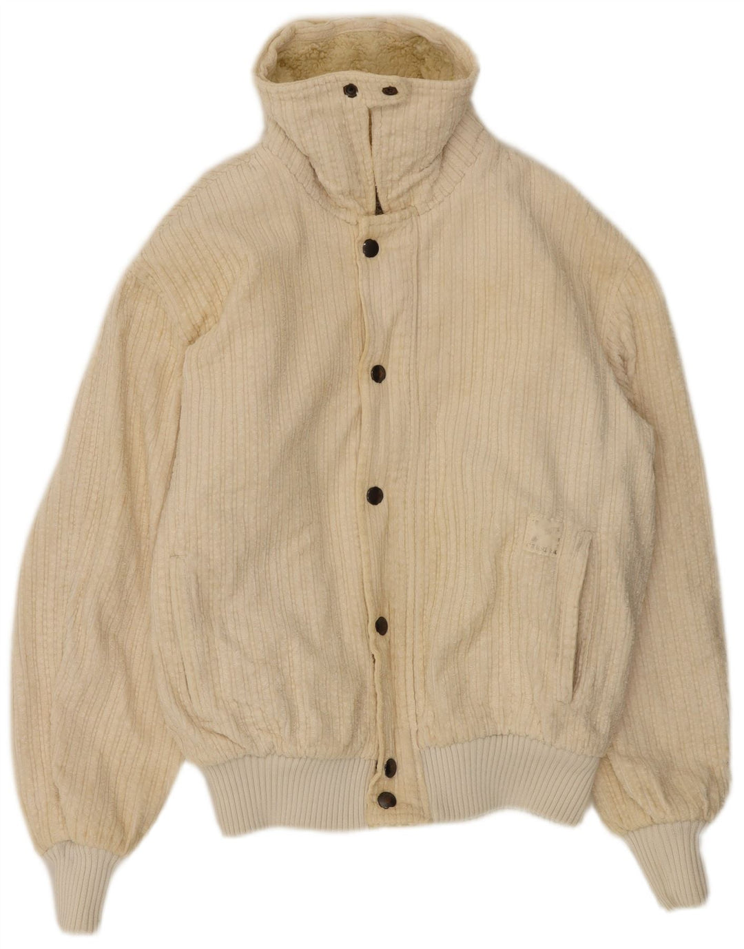 Giacca in pile da uomo vestibilità ampia Carrera IT 46 Small Beige Poliestere
