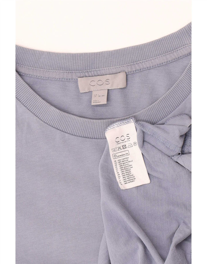 T-shirt da uomo Cos Top grande in cotone blu
