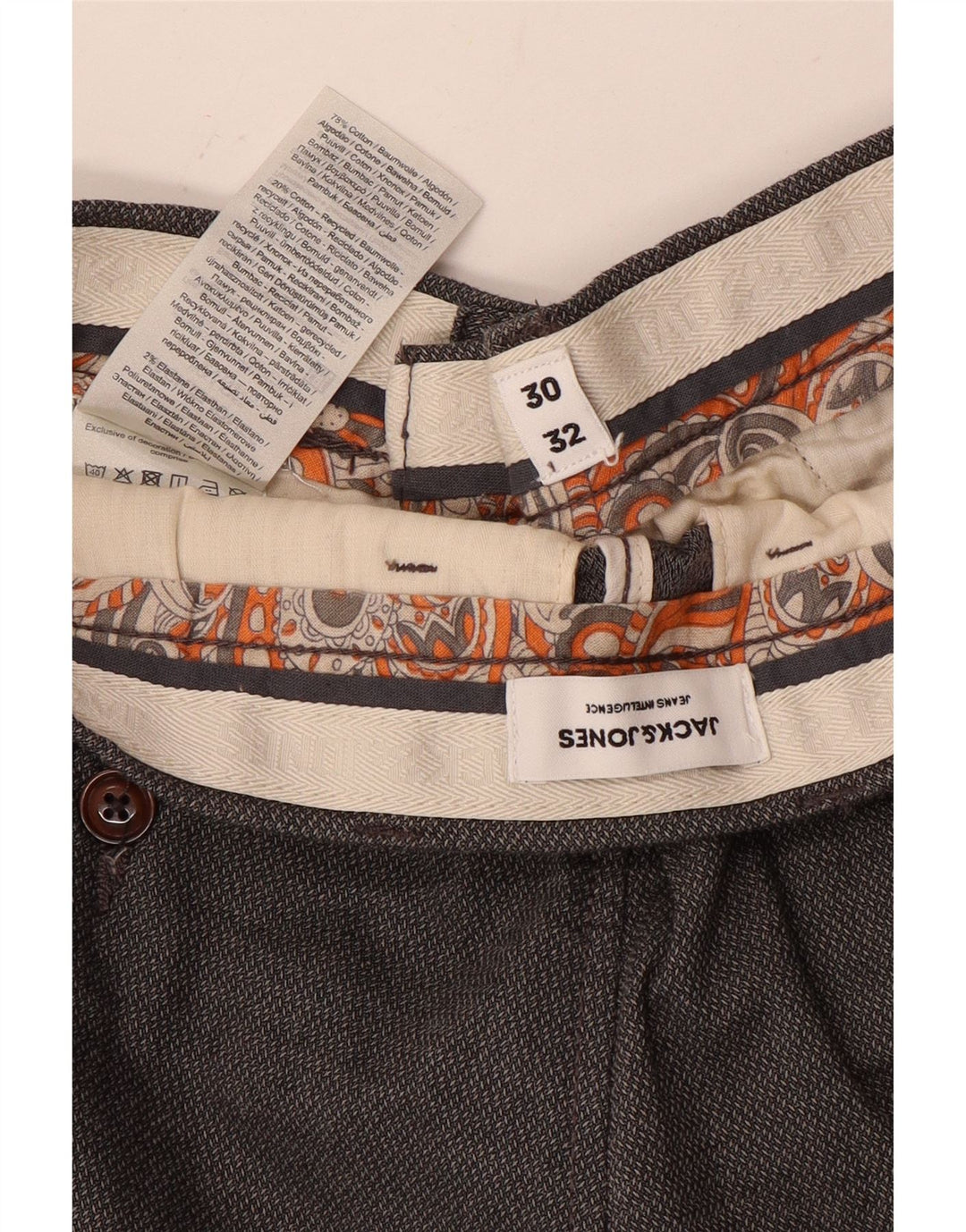 Pantaloni chino slim da uomo Jack & Jones W30 L32 Grigi