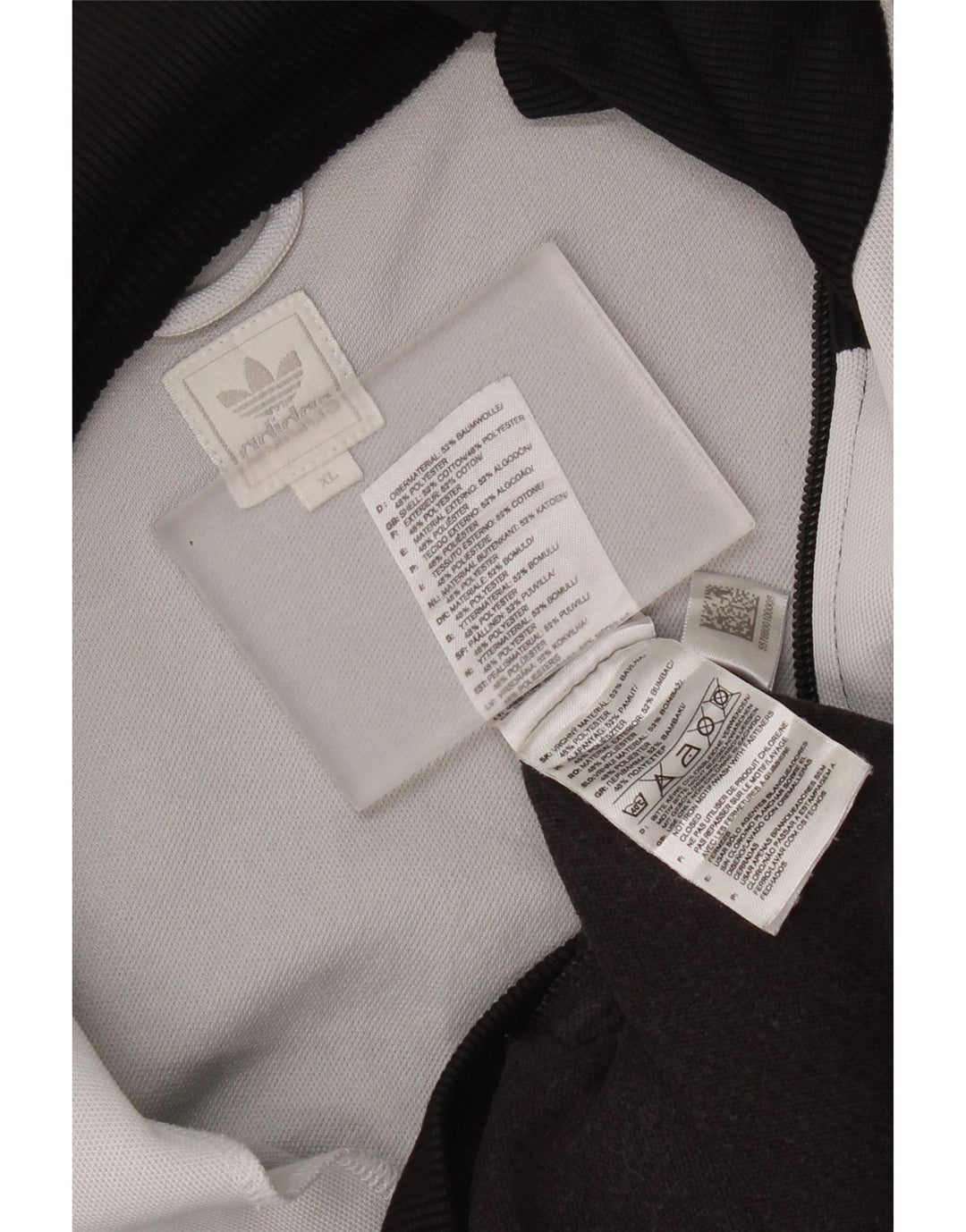 Giacca da ginnastica grafica da uomo Adidas XL in cotone color block nero