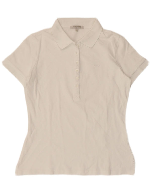 Polo Geox Donna Respira UK 12 Medium Bianca