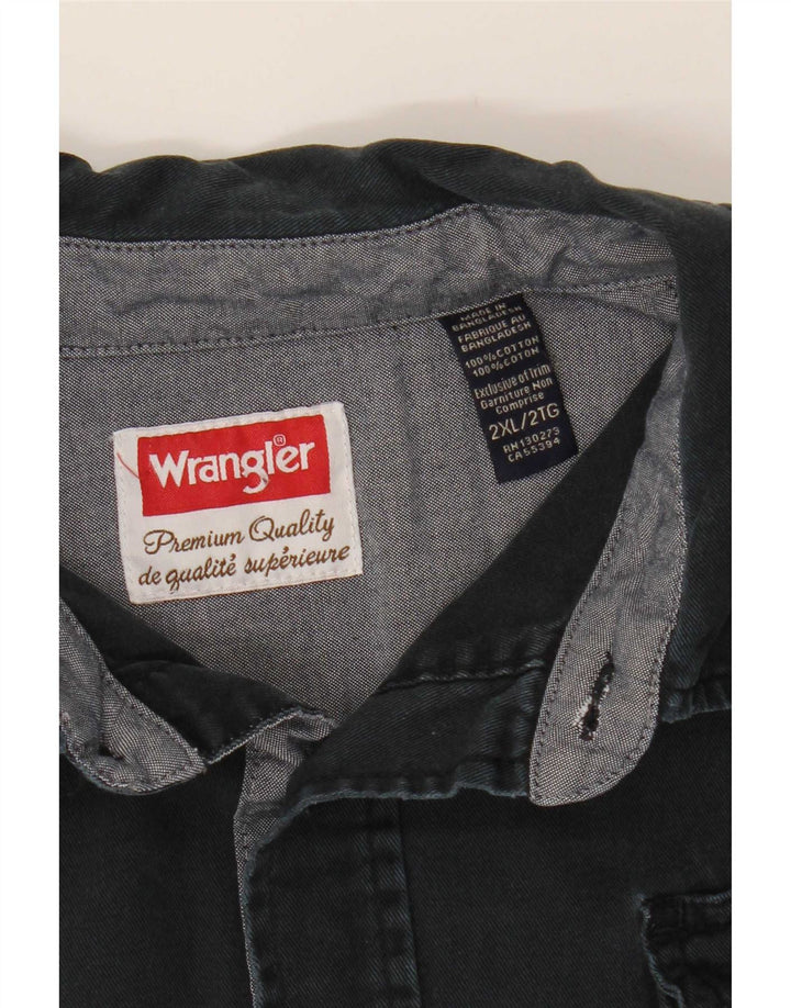 Camicia da uomo Wrangler 2XL cotone blu navy