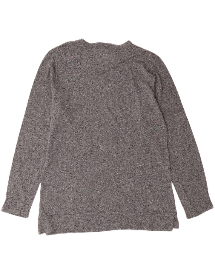 ASICS Womens Top Long Sleeve UK 16 Large Grey Flecked