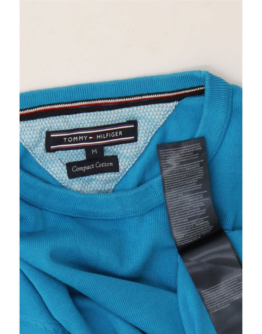 Maglione maglione girocollo da uomo Tommy Hilfiger cotone blu medio