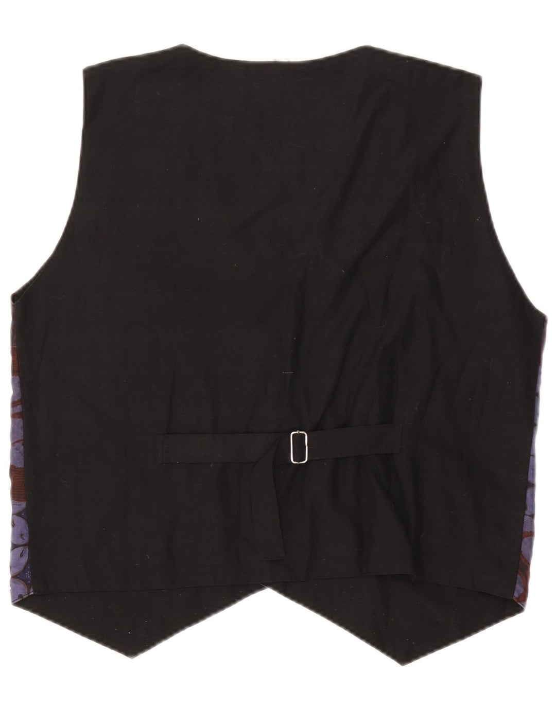 Gilet vintage da uomo in cotone patchwork viola medio