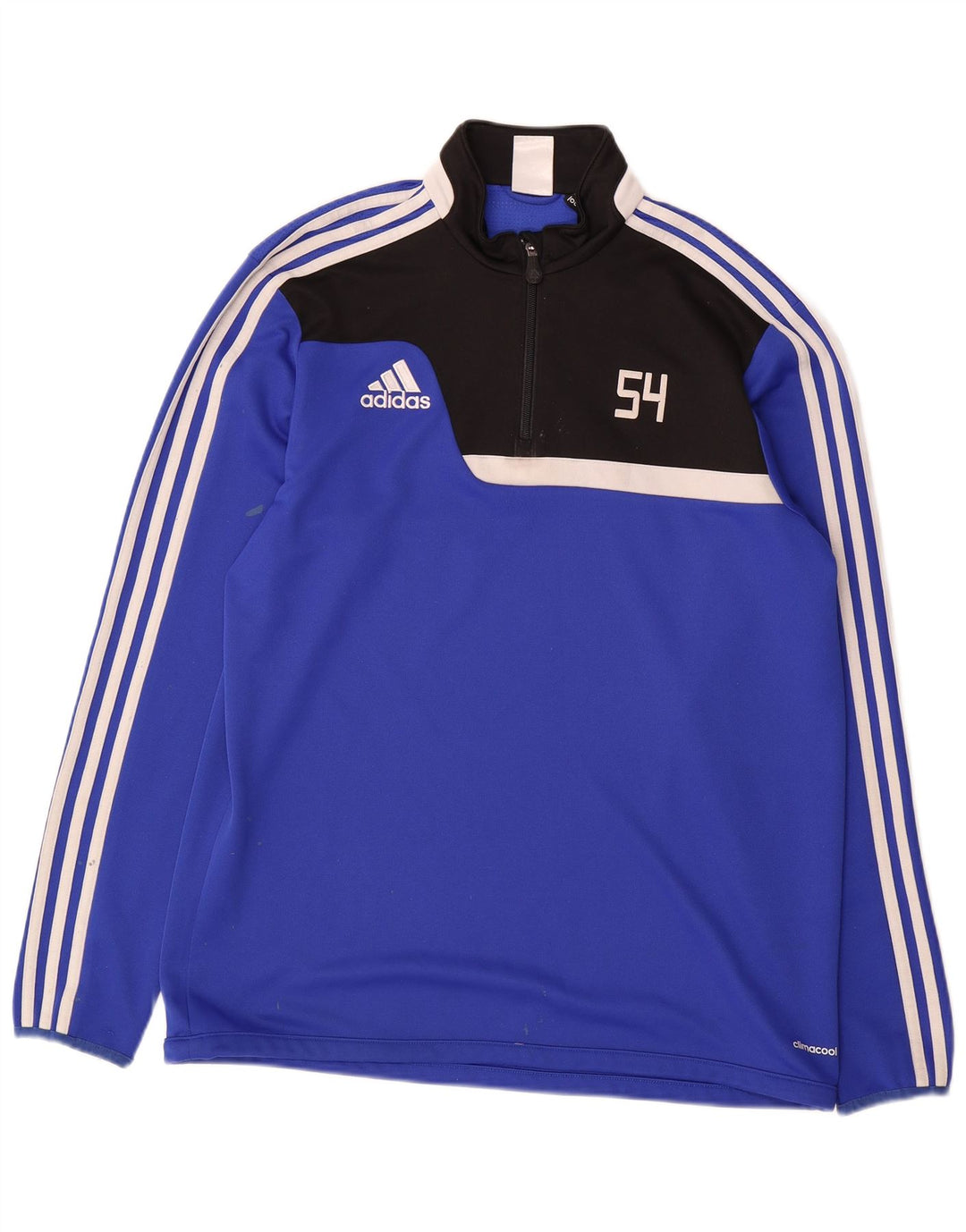 ADIDAS Uomo Climacool Pullover Tuta Top Large Blu Colourblock