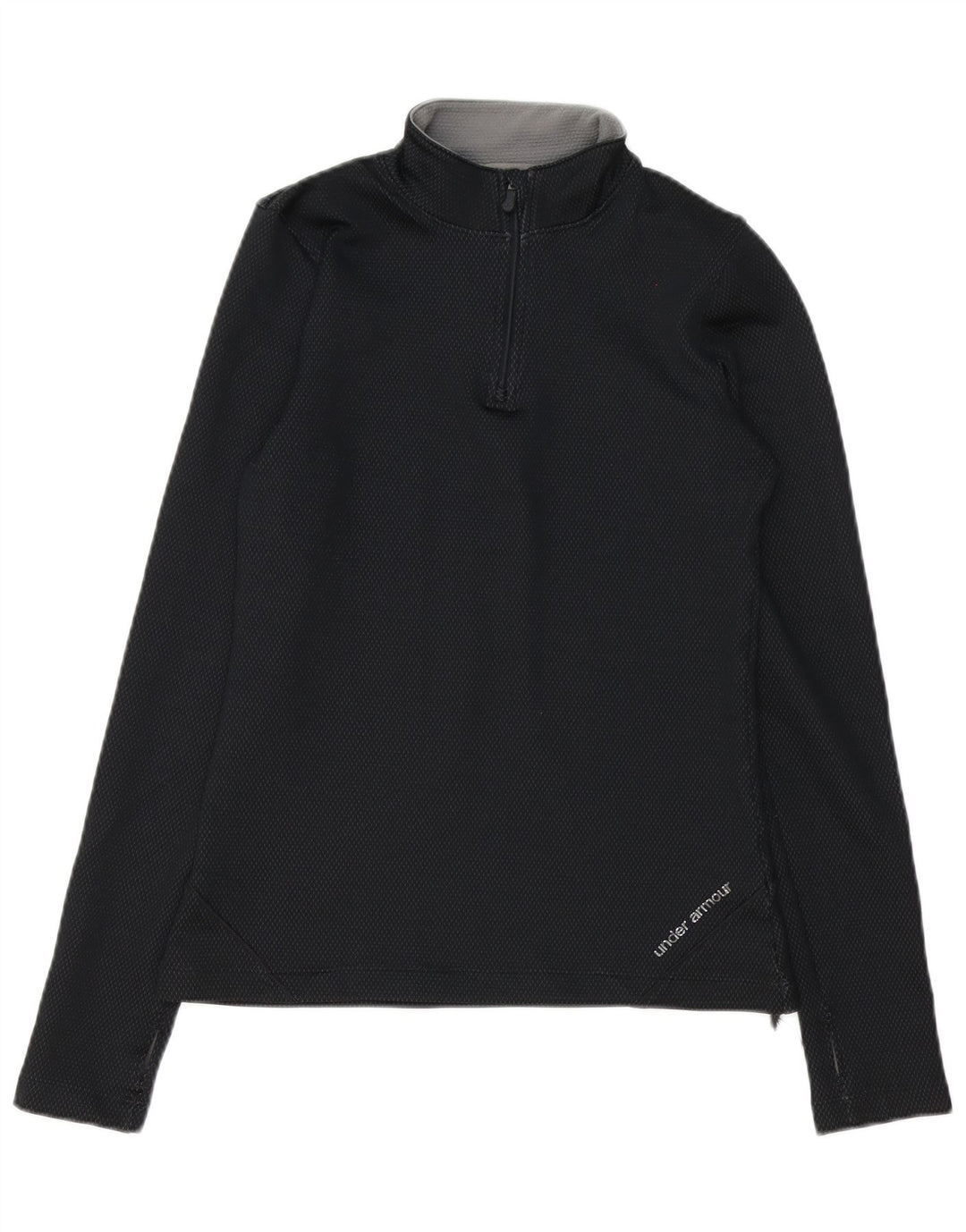 Maglia da ginnastica Under Armour da uomo con zip e collo, piccola, nera
