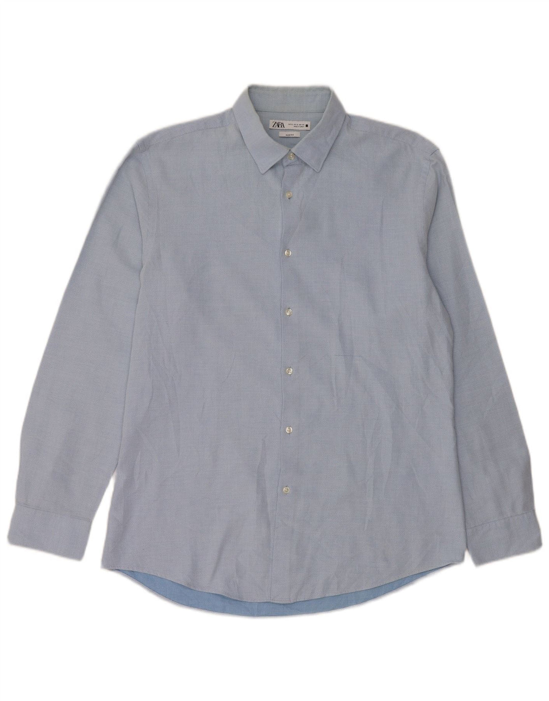 Camicia Zara da uomo slim fit XL blu