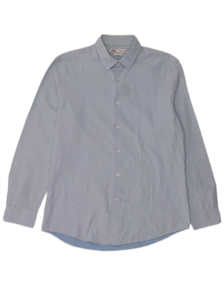Camicia Zara da uomo slim fit XL blu