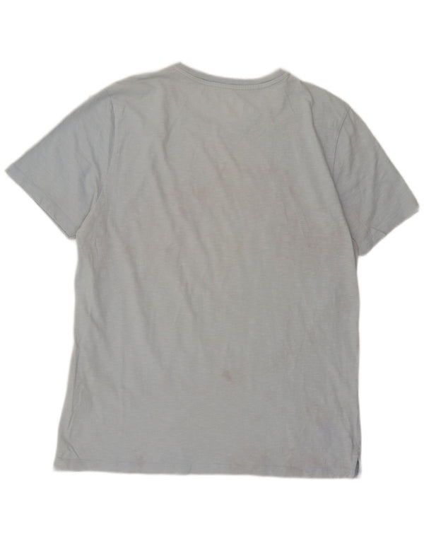 T-shirt grafica da uomo Fat Face Top grande in cotone blu