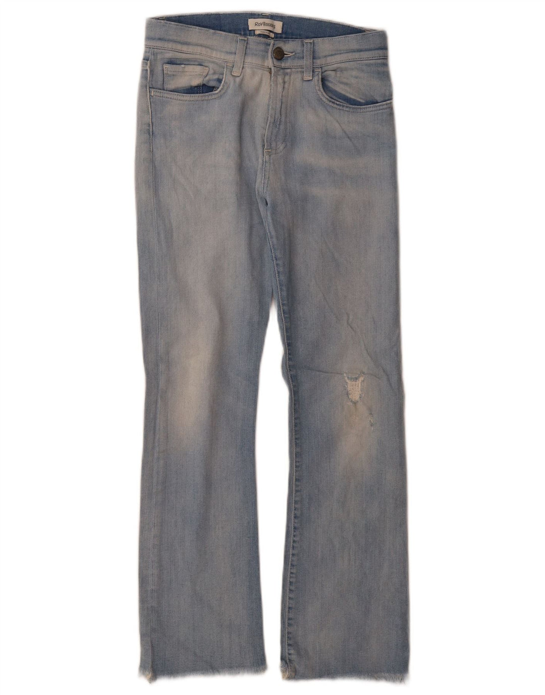 Jeans bootcut invecchiati da donna Roy Rogers W25 L28 cotone blu