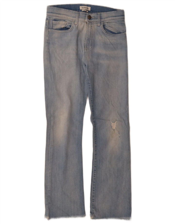 Jeans bootcut invecchiati da donna Roy Rogers W25 L28 cotone blu